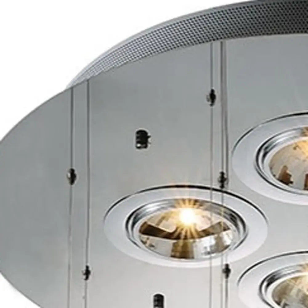 Clear Candle Style Four Light Metal and Glass Ceiling Light - Homeroots - Flyclothing LLC
