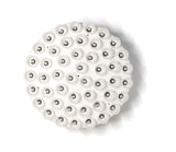 29 X 29 X 7 White Glass Metal Pendant Lamp - Homeroots