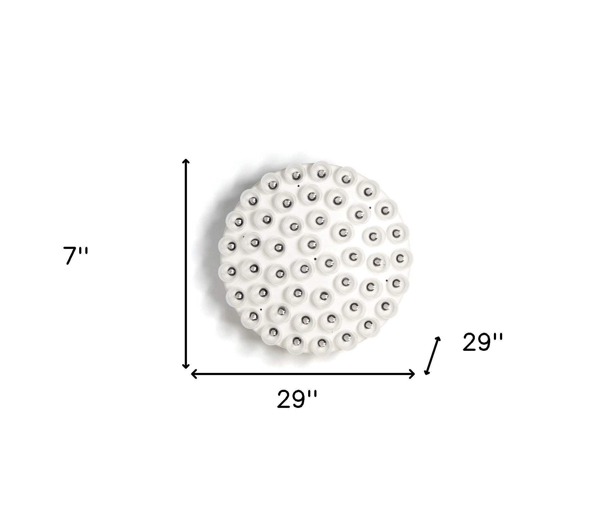 29 X 29 X 7 White Glass Metal Pendant Lamp - Homeroots - Flyclothing LLC