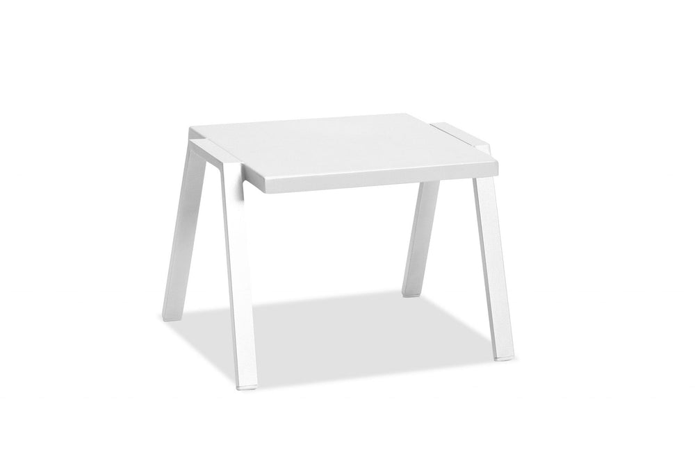 16" White Aluminum End Table - Homeroots