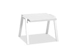 16" White Aluminum End Table - Homeroots