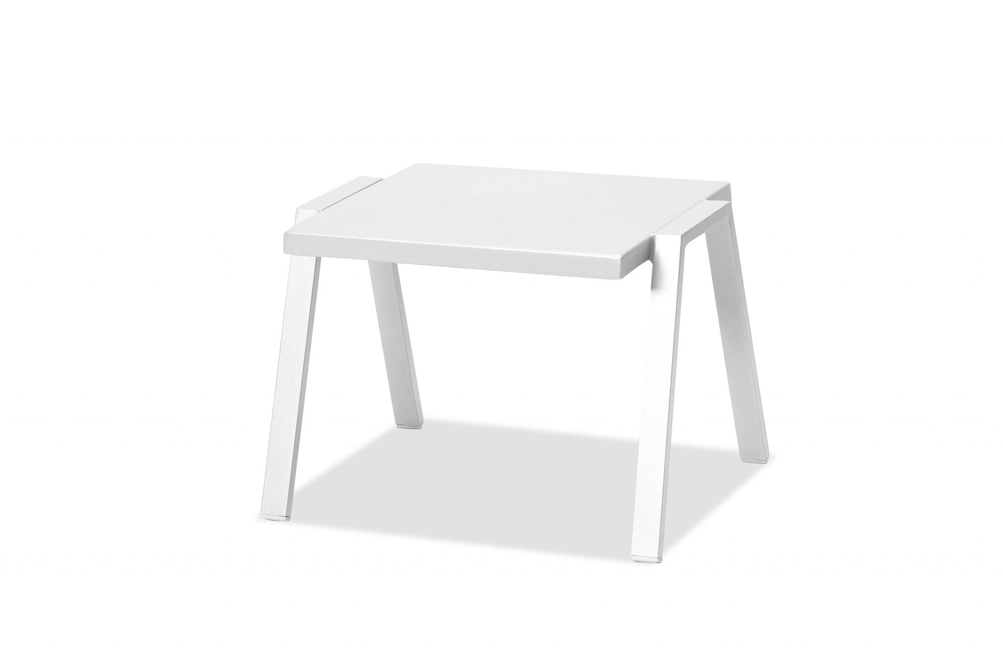 16" White Aluminum End Table - Homeroots - Flyclothing LLC