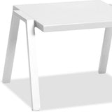 16" White Aluminum End Table - Homeroots - Flyclothing LLC