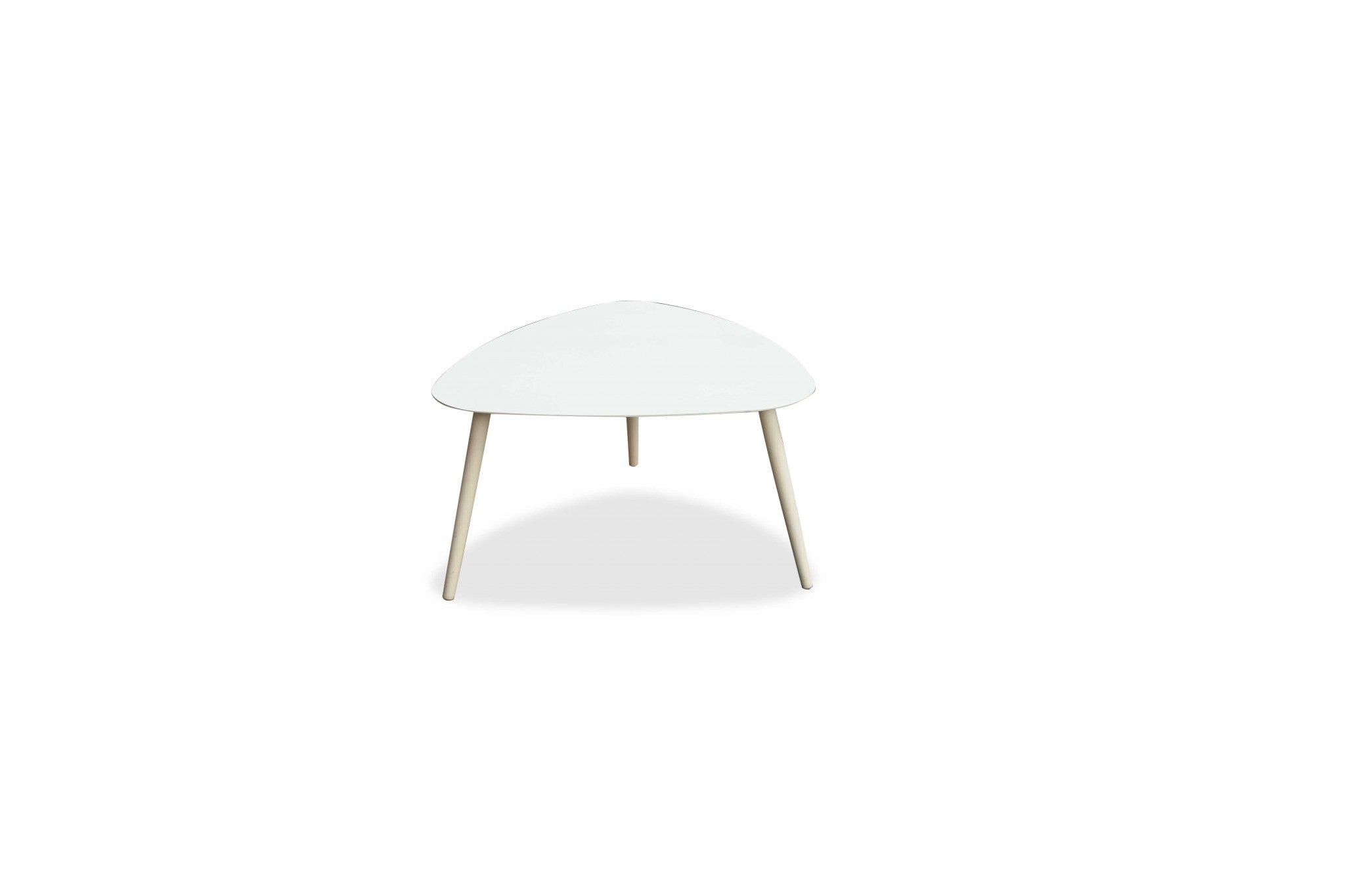 16" White Aluminum End Table - Homeroots - Flyclothing LLC