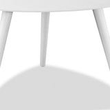 16" White Aluminum End Table - Homeroots - Flyclothing LLC