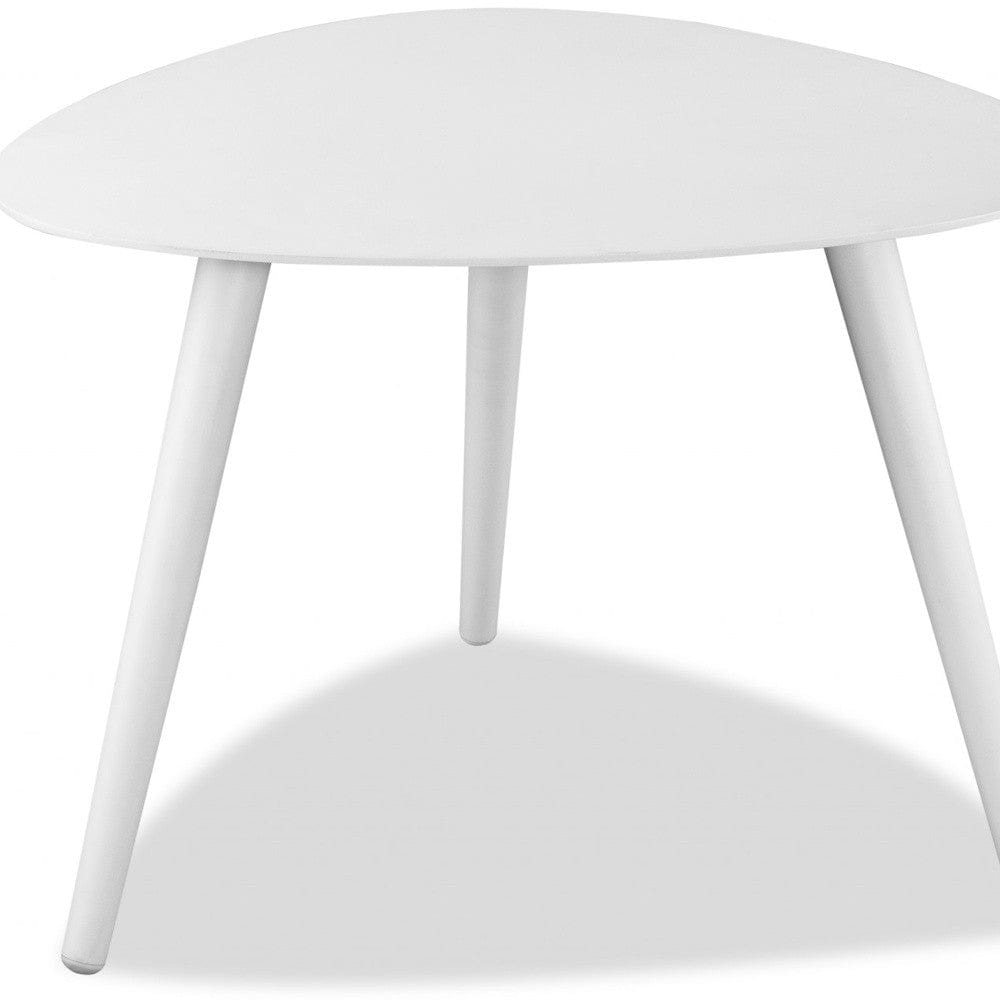 16" White Aluminum End Table - Homeroots - Flyclothing LLC