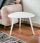16" White Aluminum End Table - Homeroots - Flyclothing LLC