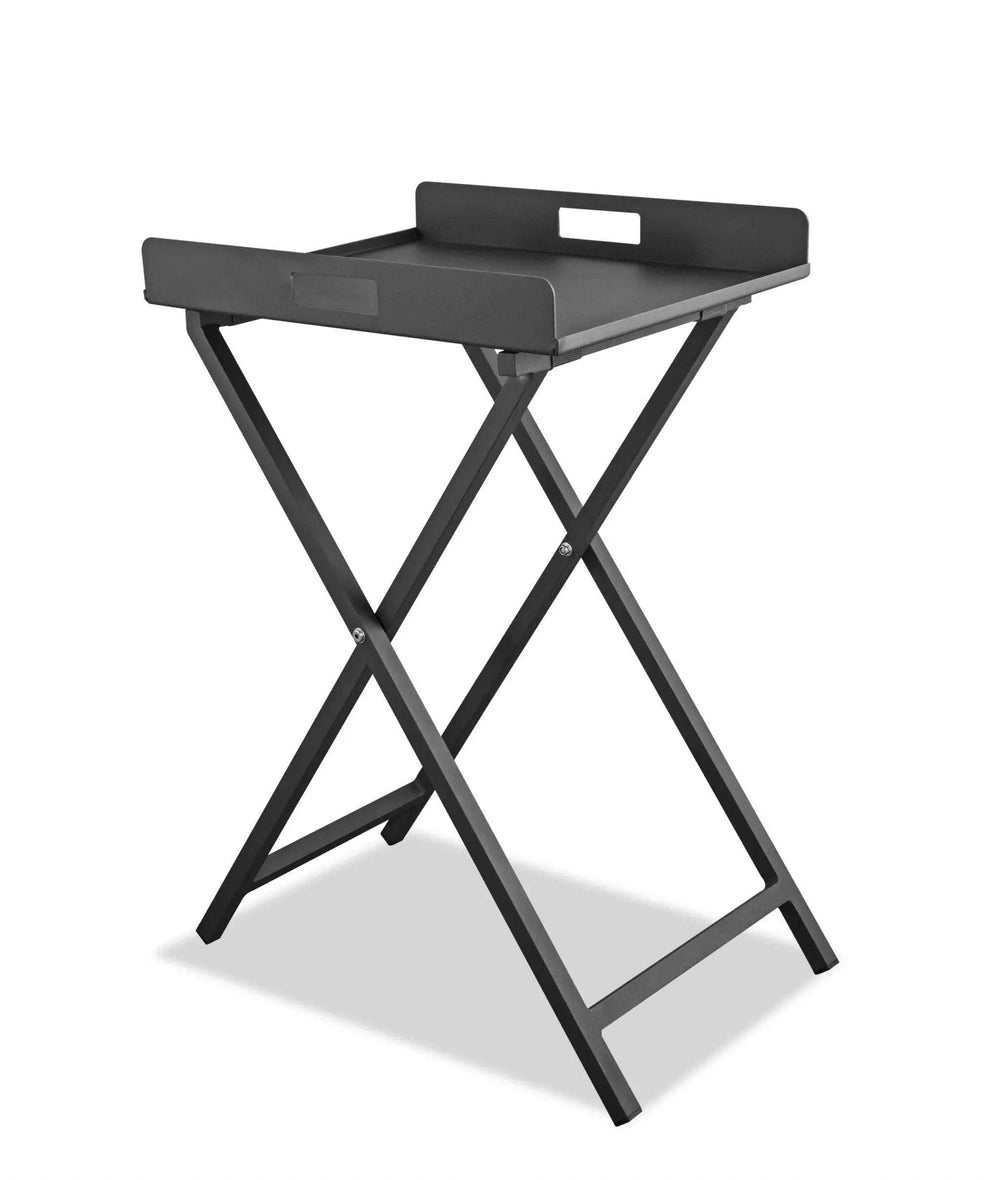 Gray Aluminum Indoor Outdoor Tray Table - Homeroots - Flyclothing LLC