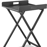 Gray Aluminum Indoor Outdoor Tray Table - Homeroots