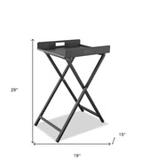 Gray Aluminum Indoor Outdoor Tray Table - Homeroots - Flyclothing LLC