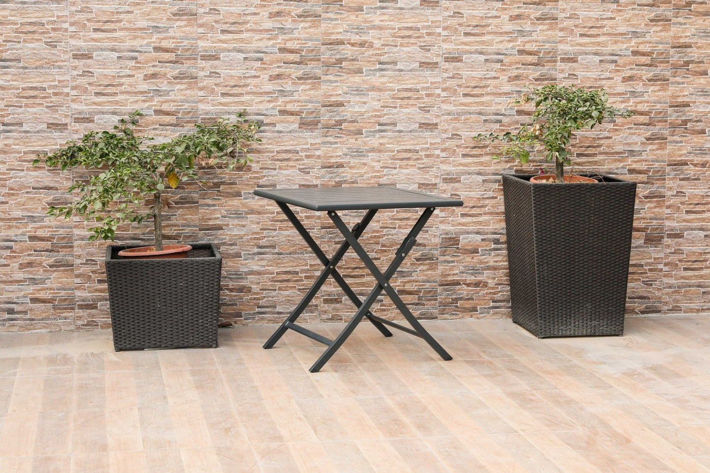 18" Gray Stainless Steel Square End Table - Homeroots - Flyclothing LLC