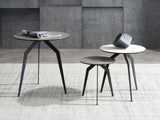 20" Black And Gray Ceramic Round End Table - Homeroots - Flyclothing LLC