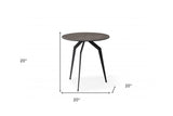 20" Black And Gray Ceramic Round End Table - Homeroots - Flyclothing LLC