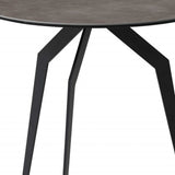 20" Black And Gray Ceramic Round End Table - Homeroots - Flyclothing LLC