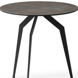 20" Black And Gray Ceramic Round End Table - Homeroots - Flyclothing LLC
