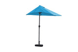9" Aqua Outdoor Side Wall Umbrella - Homeroots - Flyclothing LLC