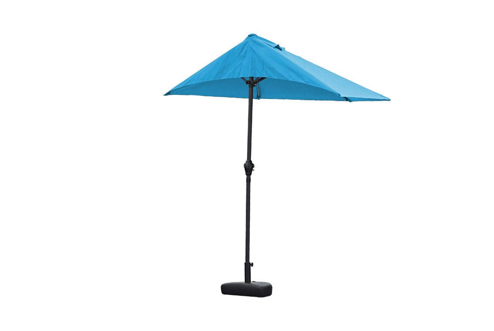 9" Aqua Outdoor Side Wall Umbrella - Homeroots