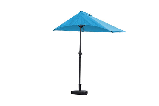 9" Aqua Outdoor Side Wall Umbrella - Homeroots