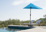 9" Aqua Outdoor Side Wall Umbrella - Homeroots