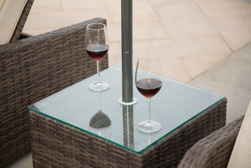 78" Set of Two Brown Indoor Outdoor Chaise Lounge with Beige Cushion - Homeroots