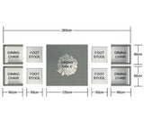 Nine Piece Clear and Gray Glass Dining Set - Homeroots - Flyclothing LLC