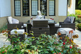 Nine Piece Clear and Gray Glass Dining Set - Homeroots - Flyclothing LLC