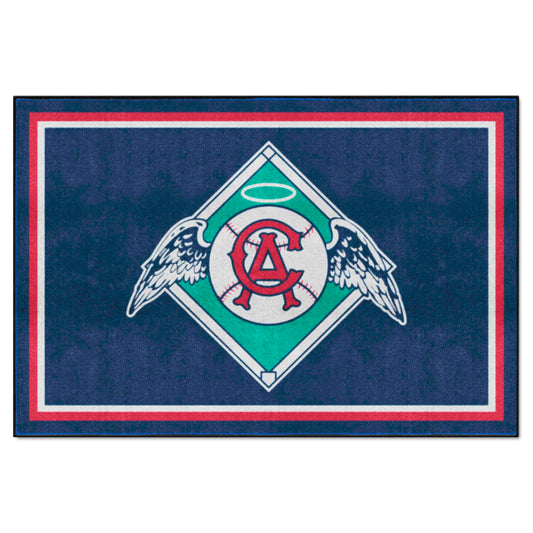 Anaheim Angels 5ft. x 8 ft. Plush Area Rug - Retro Collection - Anaheim Angels
