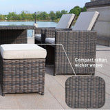 11 Piece Clear and Gray Glass Dining Set - Homeroots - Flyclothing LLC