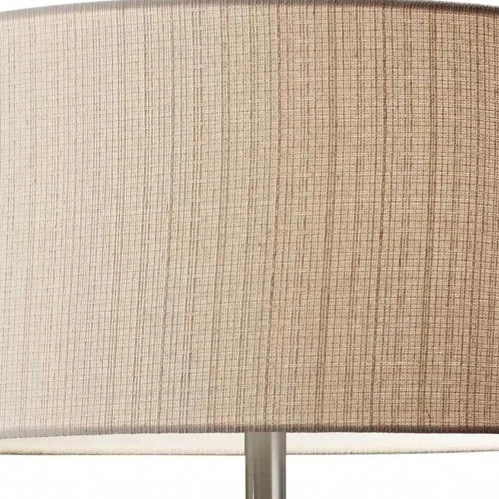 60" Solid Wood Novelty Floor Lamp With Beige Drum Shade - Homeroots - Flyclothing LLC