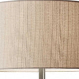 60" Solid Wood Novelty Floor Lamp With Beige Drum Shade - Homeroots