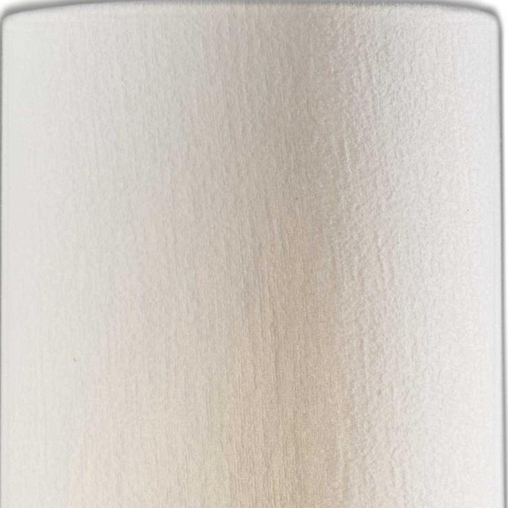 35" Brushed Steel Metal Teardrop Table Lamp