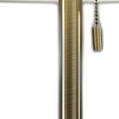 22" Antiqued Brass Metal Cylinder Table Lamp With Off White Drum Shade - Homeroots