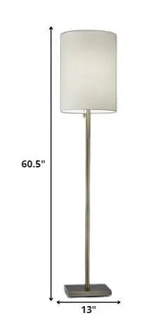 Floor Lamp Classic Silhouette Brass Metal - Homeroots - Flyclothing LLC