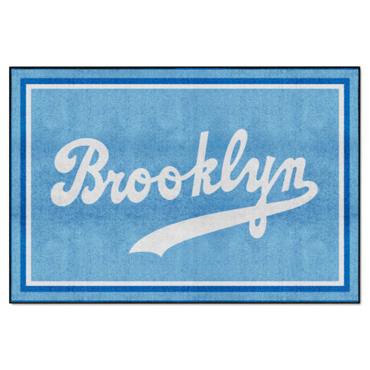 Brooklyn Dodgers 5ft. x 8 ft. Plush Area Rug - Retro Collection - Brooklyn Dodgers
