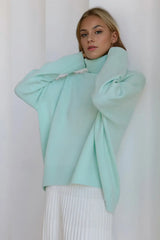 Basic Bae Turtleneck Dropped Shoulder Long Sleeve Sweater - ShopBasicbae - Flyclothing LLC