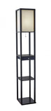 63" Solid Wood Column Floor Lamp With White Rectangular Shade - Homeroots