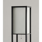 72" H Sleek Column Style Floor Lamp With Storage - Homeroots