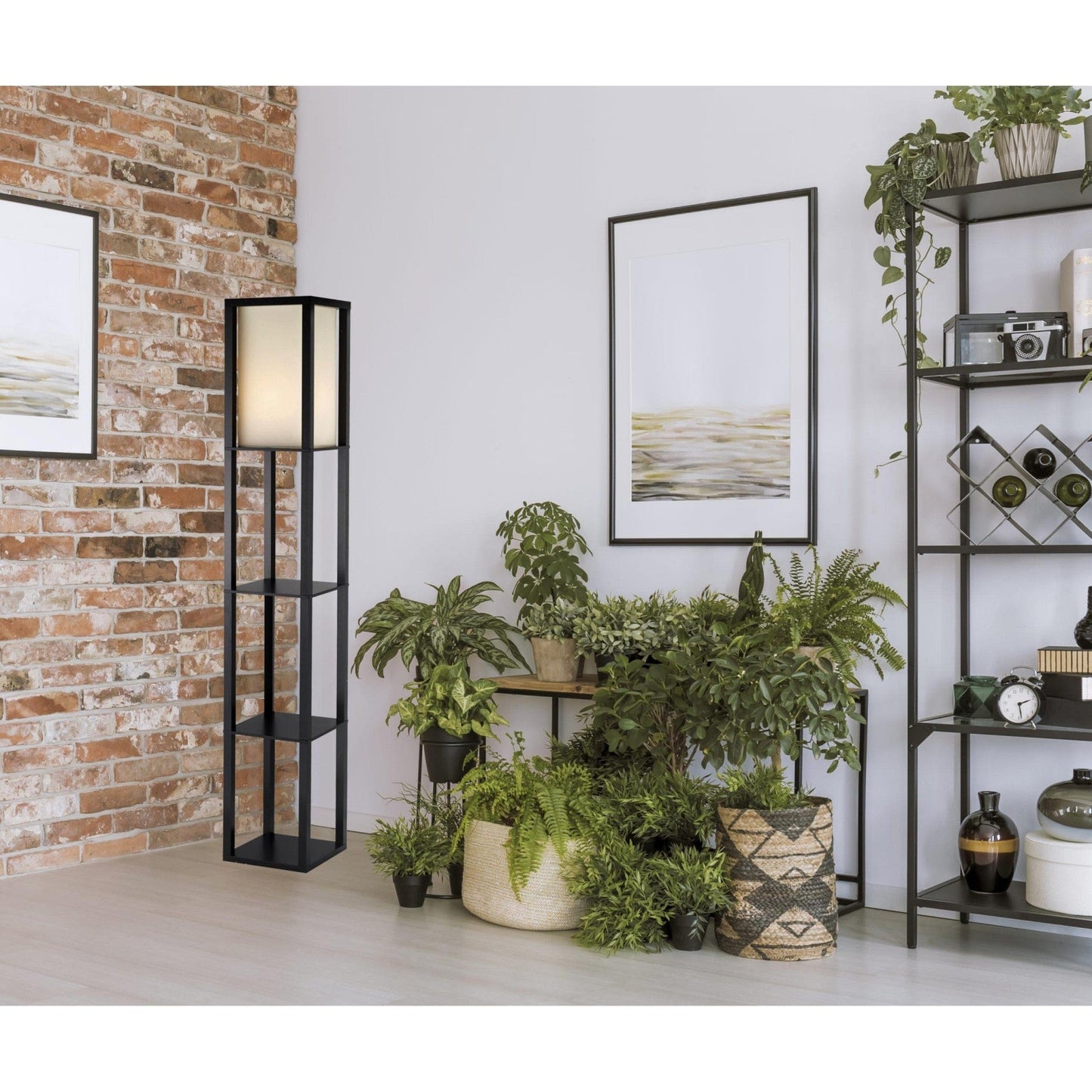 72" H Sleek Column Style Floor Lamp With Storage - Homeroots - Flyclothing LLC