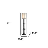 72" H Sleek Column Style Floor Lamp With Storage - Homeroots - Flyclothing LLC