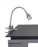 15" Black Metal Adjustable Clip On LED Table Lamp - Homeroots - Flyclothing LLC