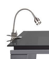 15" Black Metal Adjustable Clip On LED Table Lamp - Homeroots - Flyclothing LLC