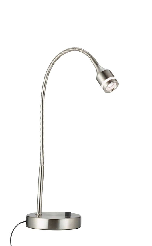 Brushed Steel Metal Led Adjustable Desk Lamp - Homeroots