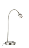 Brushed Steel Metal Led Adjustable Desk Lamp - Homeroots