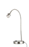 Brushed Steel Metal Led Adjustable Desk Lamp - Homeroots