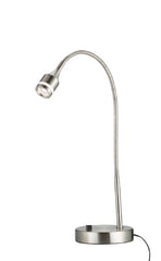 Brushed Steel Metal Led Adjustable Desk Lamp - Homeroots