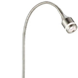 Brushed Steel Metal Led Adjustable Desk Lamp - Homeroots