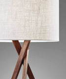 Tripod Leg Walnut Wood Table Lamp - Homeroots - Flyclothing LLC