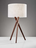 Tripod Leg Walnut Wood Table Lamp - Homeroots - Flyclothing LLC