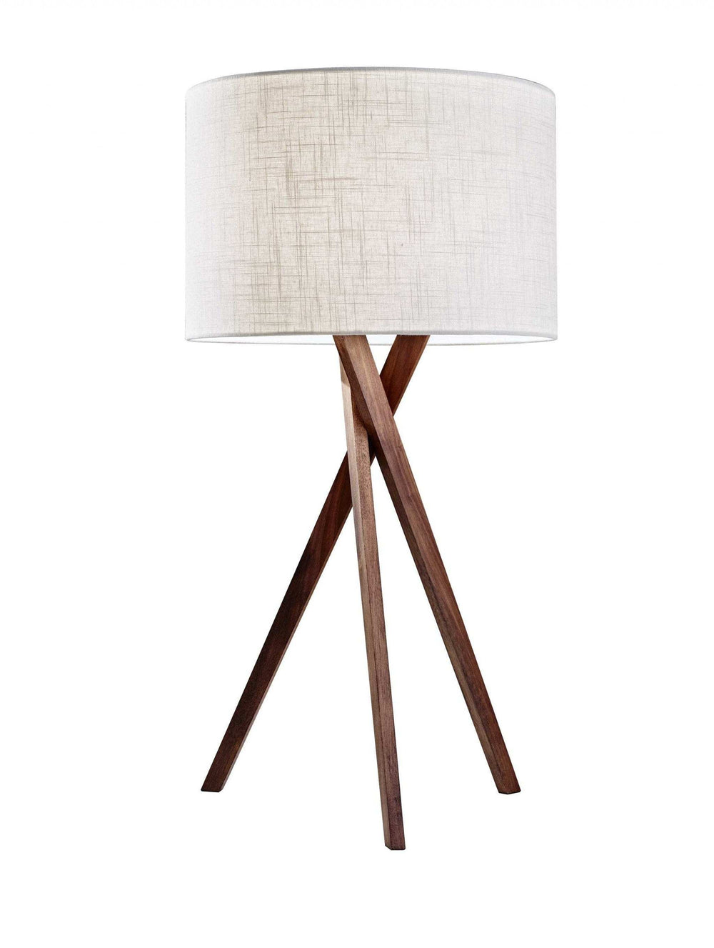 Tripod Leg Walnut Wood Table Lamp - Homeroots - Flyclothing LLC