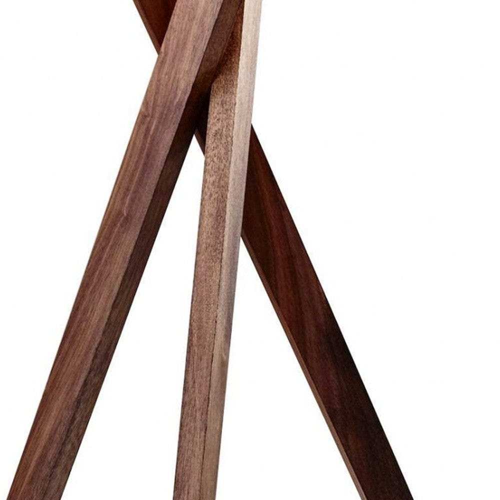 Tripod Leg Walnut Wood Table Lamp - Homeroots - Flyclothing LLC